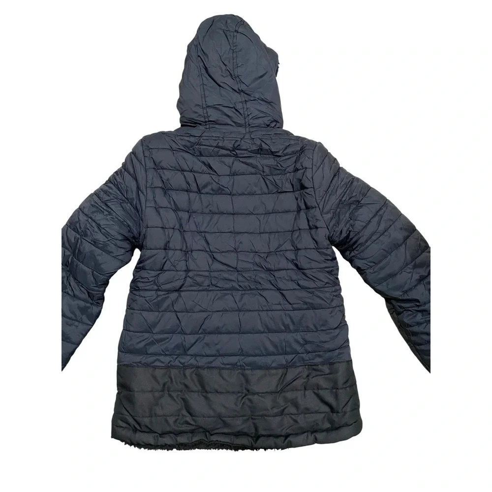 London Fog - Kids Reversible Puffer Jacket (L 14-16) - Hooded‎ Winter Coat